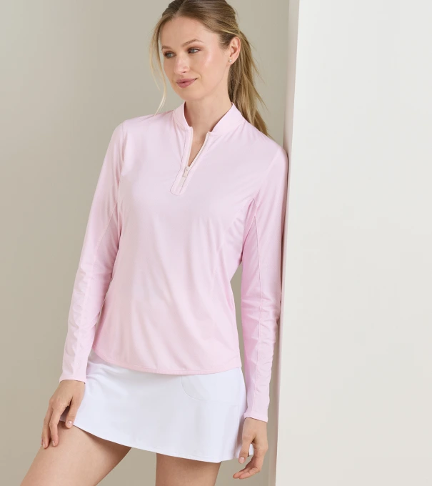 Shadebreak Playful Petals Lightweight Sunshirt in PEARL PINK