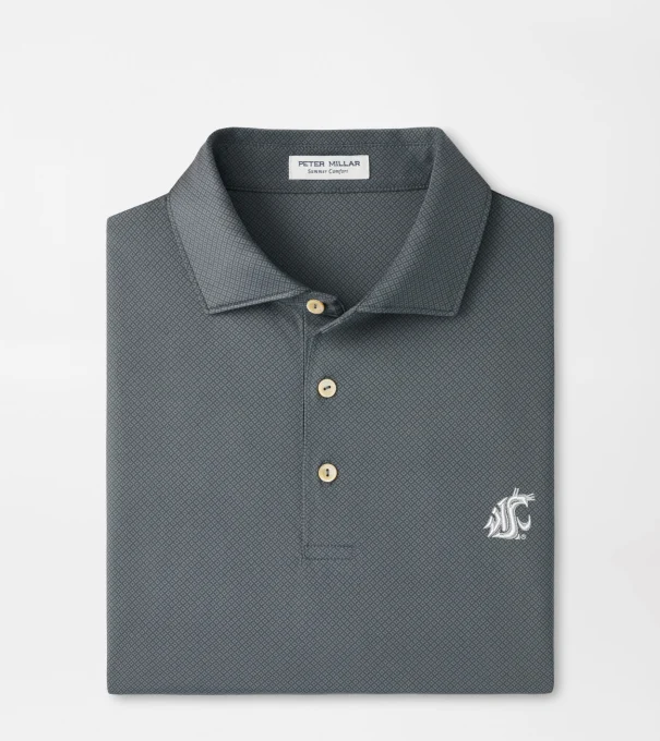 Washington State Hugo Performance Jersey Polo in Iron