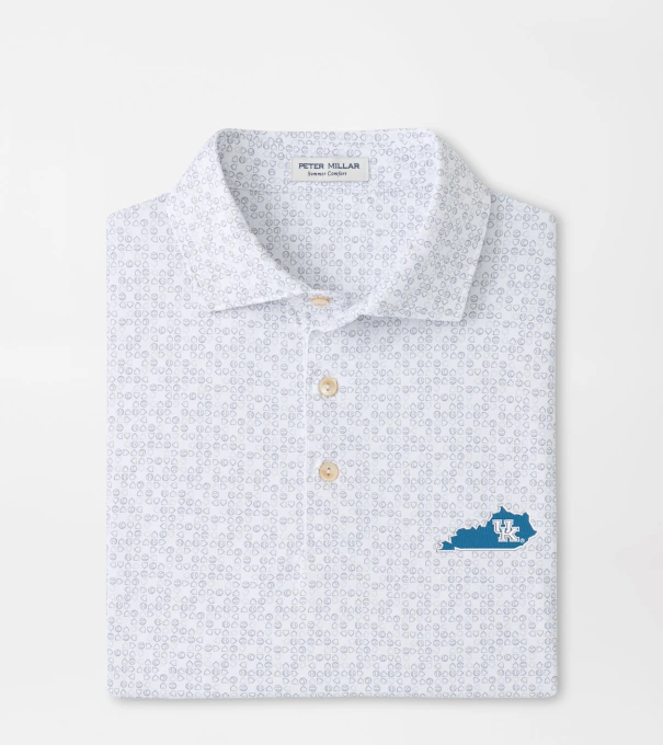 Kentucky Vault Bases Loaded Performance Jersey Polo in White