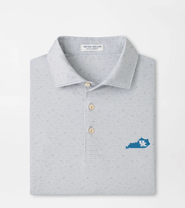 Kentucky Vault On The Ball Performance Jersey Polo in British Grey