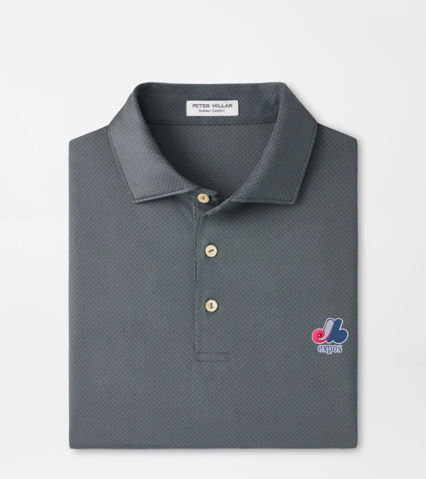 Cooperstown Montreal Expos Hugo Performance Jersey Polo in Iron