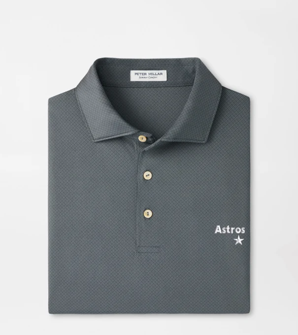 Cooperstown Houston Astros Hugo Performance Jersey Polo in Iron