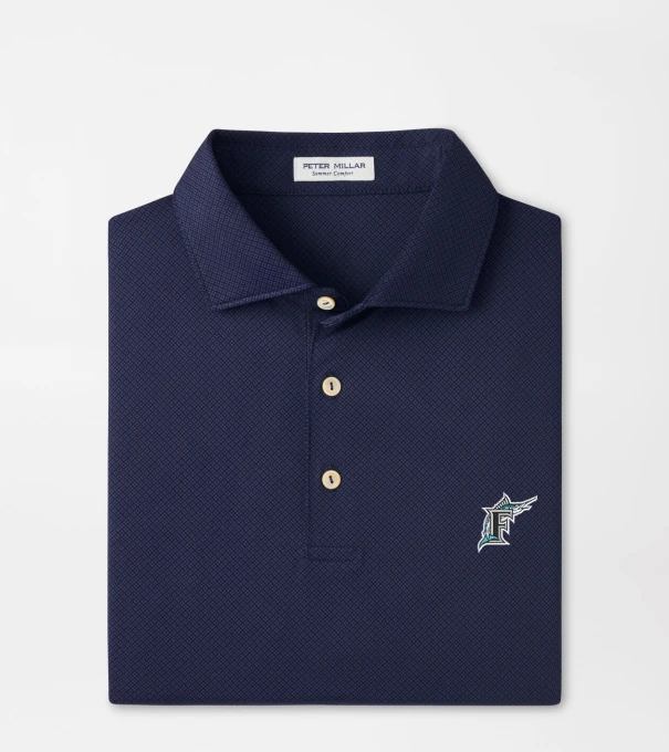 Cooperstown Miami Marlins Hugo Performance Jersey Polo in Navy