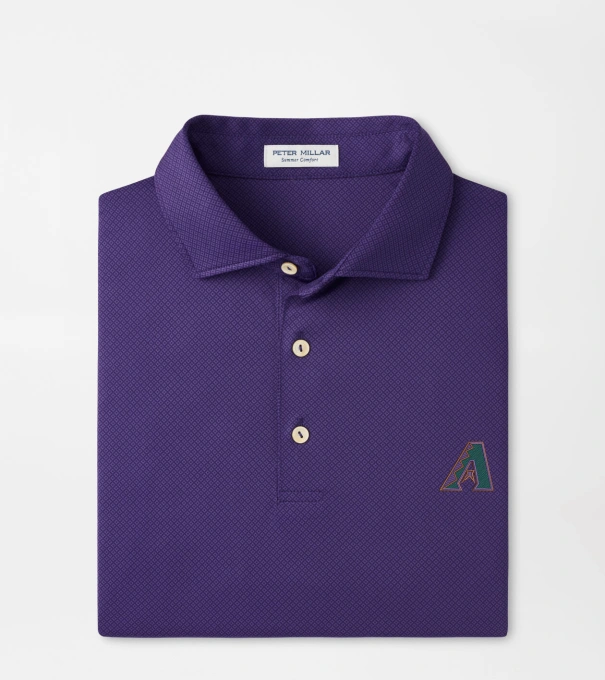 Cooperstown Arizona Diamondbacks Hugo Performance Jersey Polo in Purple2