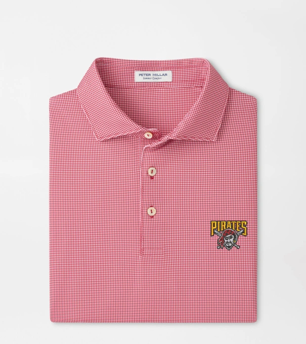 Cooperstown Pittsburgh Pirates Border Performance Jersey Polo in Red3