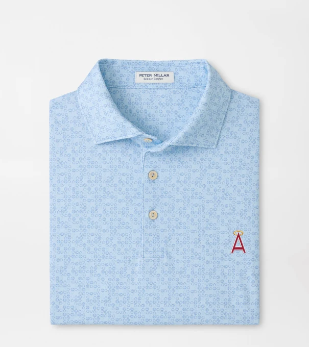 Cooperstown Los Angeles Angels Bases Loaded Performance Jersey Polo in PALE BLUE