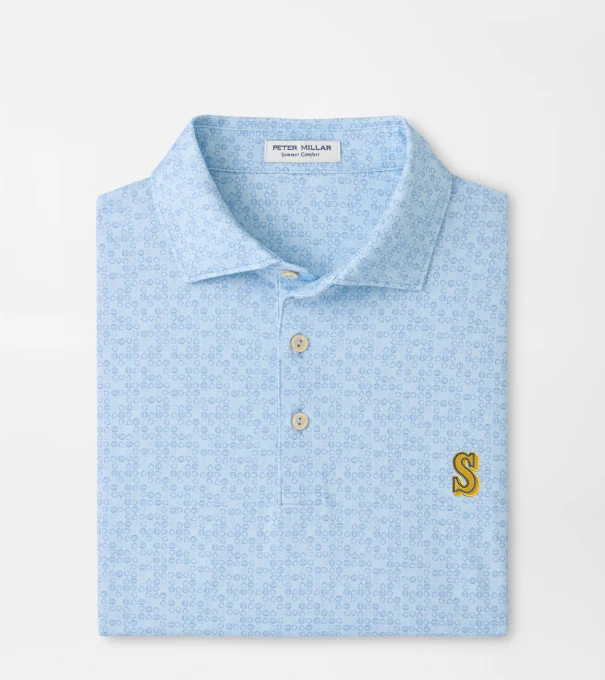 Cooperstown Seattle Mariners Bases Loaded Performance Jersey Polo in PALE BLUE