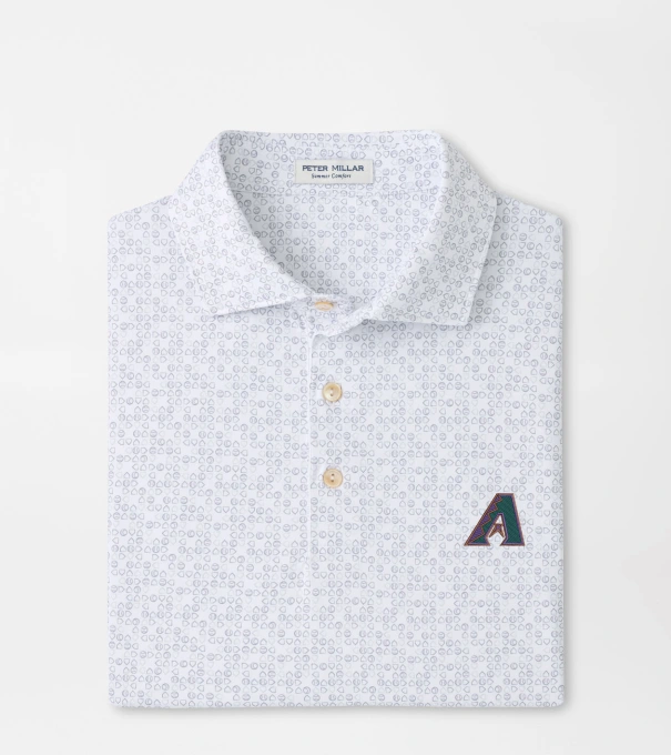 Cooperstown Arizona Diamondbacks Bases Loaded Performance Jersey Polo in White