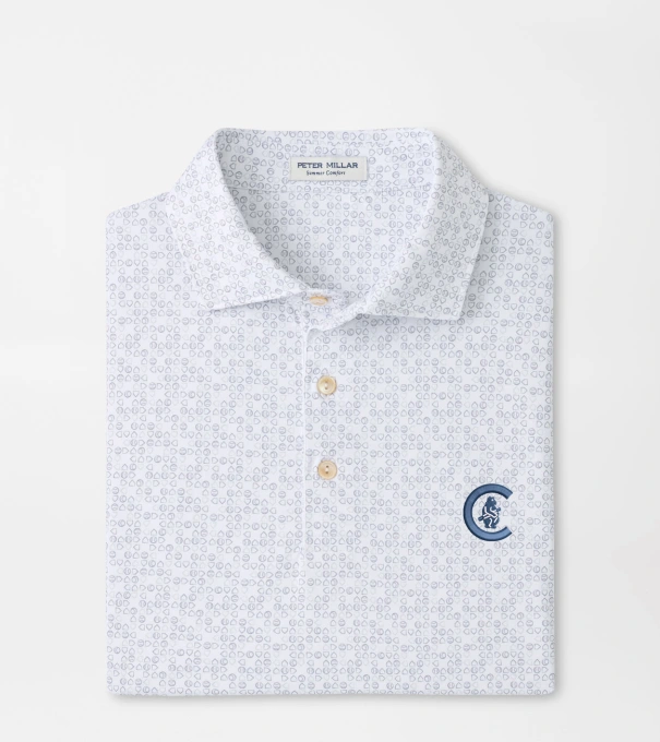 Cooperstown Chicago Cubs Bases Loaded Performance Jersey Polo in White