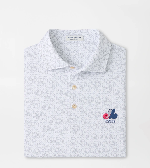 Cooperstown Montreal Expos Bases Loaded Performance Jersey Polo in White