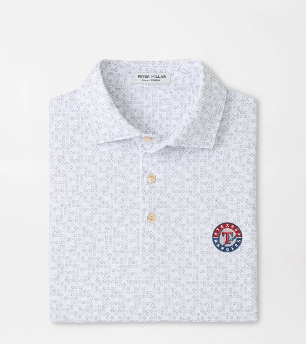 Cooperstown Texas Rangers Bases Loaded Performance Jersey Polo in White