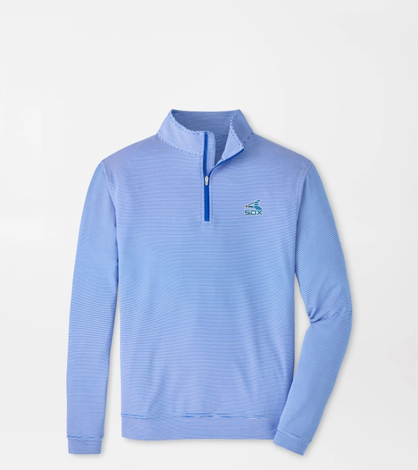 Cooperstown Chicago White Sox Perth Sugar Stripe Performance Quarter-Zip in Blue3/White