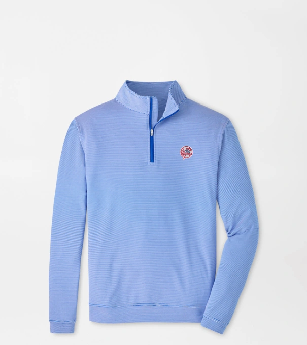Cooperstown New York Yankees Perth Sugar Stripe Performance Quarter-Zip in Blue3/White