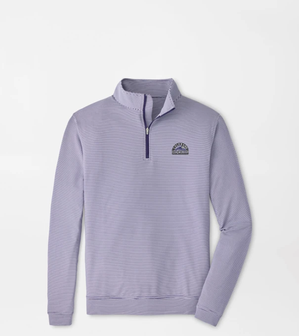 Cooperstown Colorado Rockies Perth Sugar Stripe Performance Quarter-Zip in Purple2/White