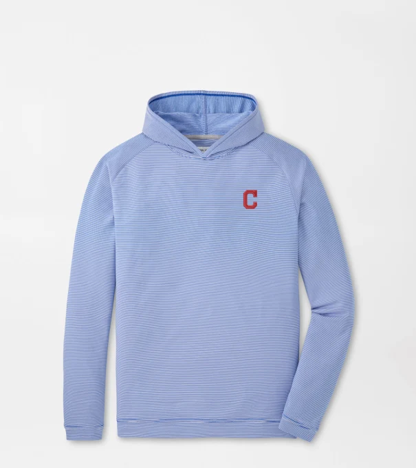 Cooperstown Cleveland Guardians Pine Sugar Stripe Performance Hoodie in Blue3
