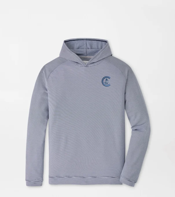 Cooperstown Chicago Cubs Pine Sugar Stripe Performance Hoodie in Navy