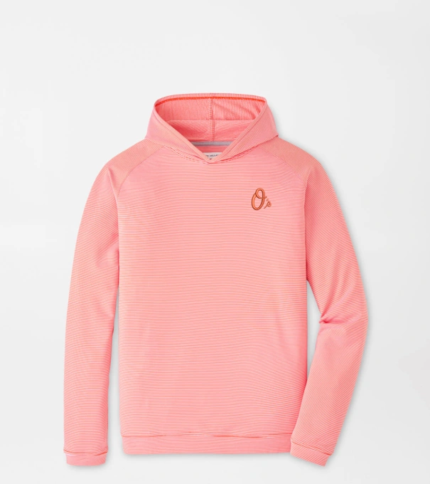Cooperstown Baltimore Orioles Pine Sugar Stripe Performance Hoodie in Orange6