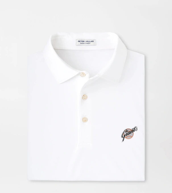 Cooperstown San Francisco Giants Solid Performance Jersey Polo in White