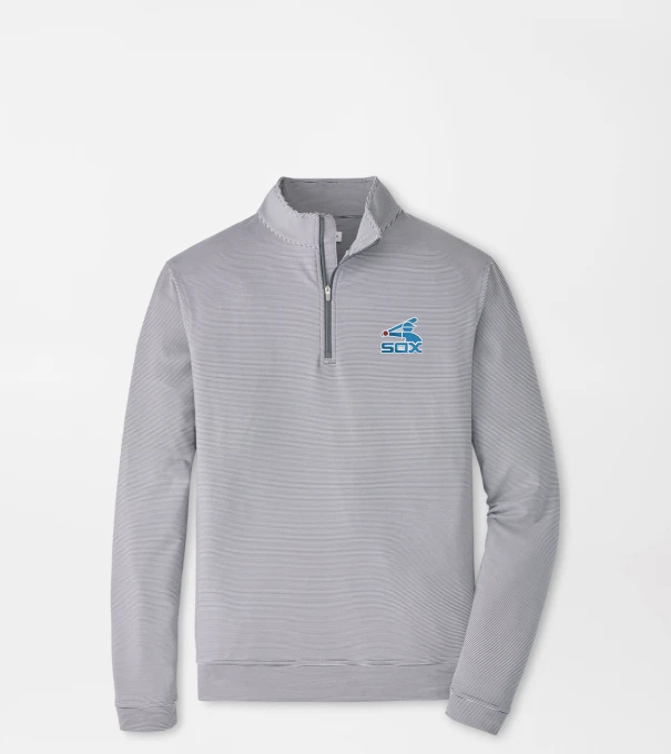 Cooperstown Chicago White Sox Perth Sugar Stripe Performance Quarter-Zip in Iron/White
