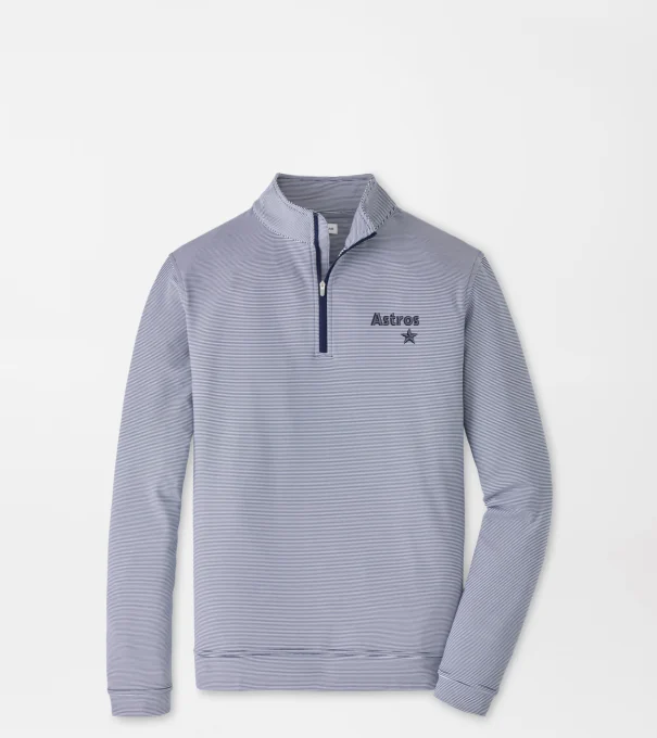 Cooperstown Houston Astros Perth Sugar Stripe Performance Quarter-Zip in Navy/White
