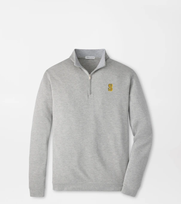Cooperstown Seattle Mariners Crown Comfort Quarter-Zip Pullover in Light Grey