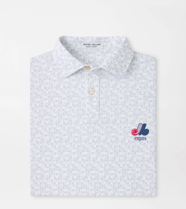 Cooperstown Montreal Expos Bases Loaded Youth Performance Jersey Polo in White