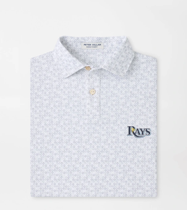 Cooperstown Tampa Bay Rays Bases Loaded Youth Performance Jersey Polo in White