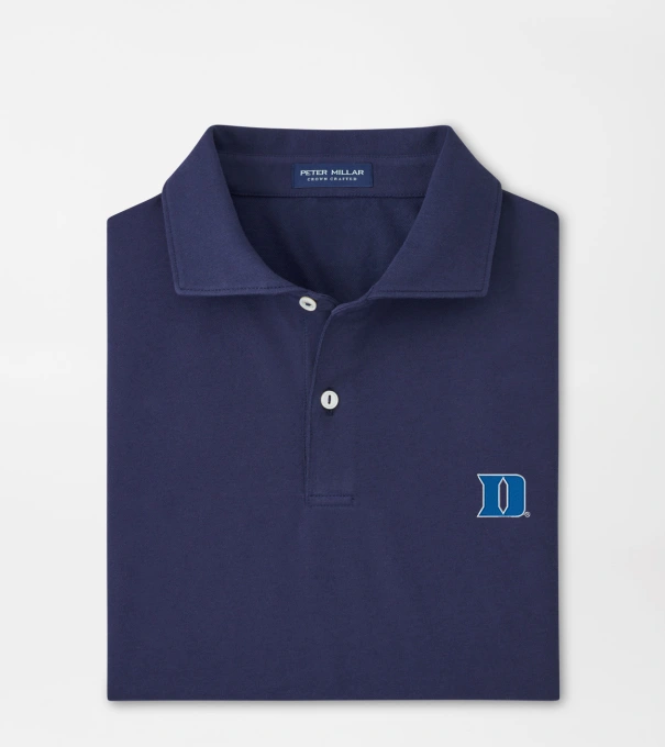 Duke University Albatross Cotton-Blend Piqu&eacute; Polo in Navy