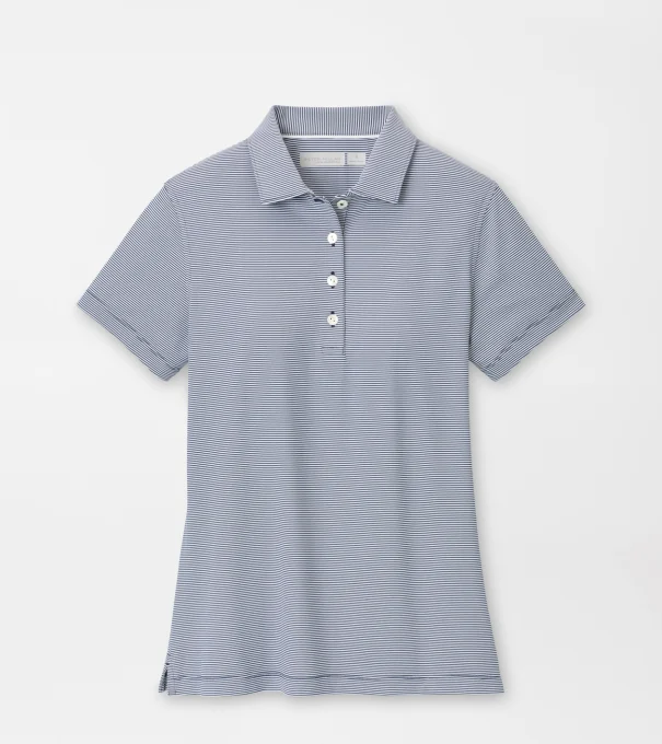 Jubilee Short-Sleeve Button Polo in Navy