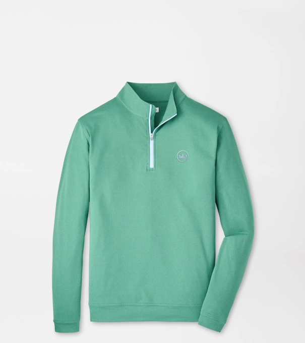 Crown Seal Perth M&eacute;lange Performance Quarter-Zip in SNOW PEA