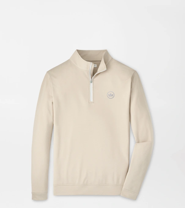 Crown Seal Perth M&eacute;lange Performance Quarter-Zip in BISCUIT