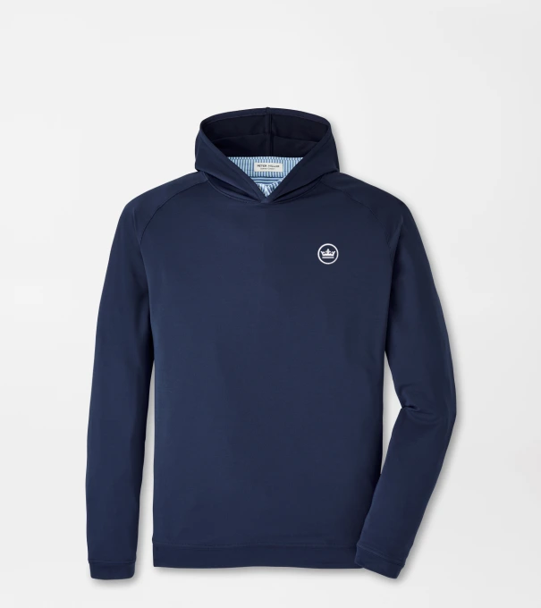 Crown Seal Pine Performance Hoodie in Navy