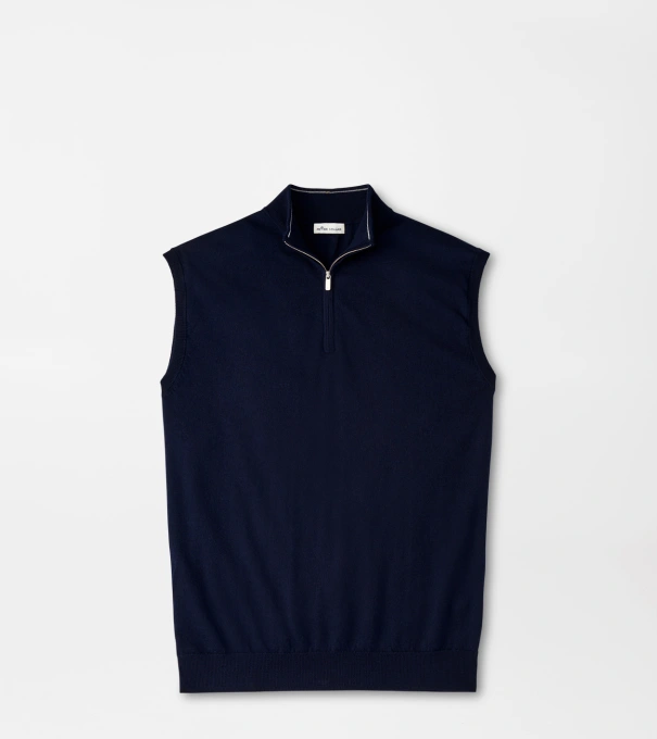 Autumn Crest Quarter-Zip Gilet in Navy