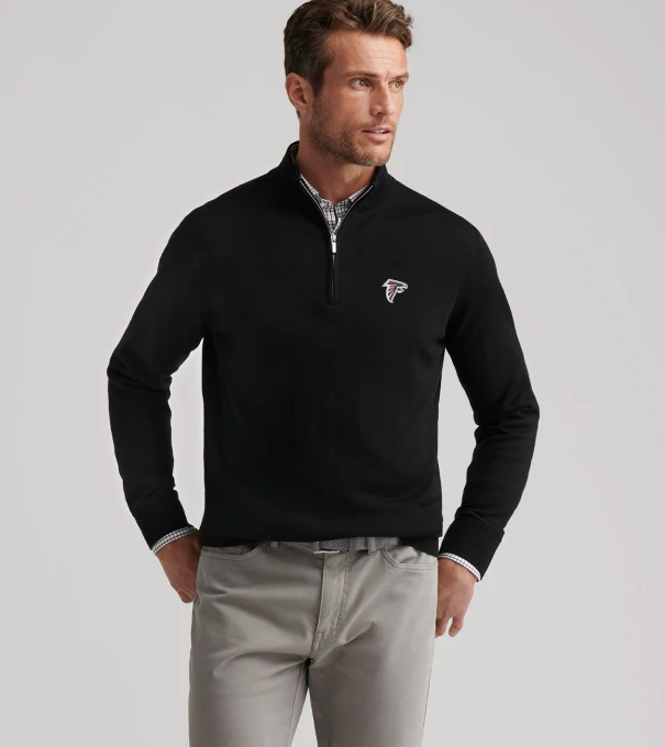 Atlanta Falcons Autumn Crest Quarter-Zip in Black