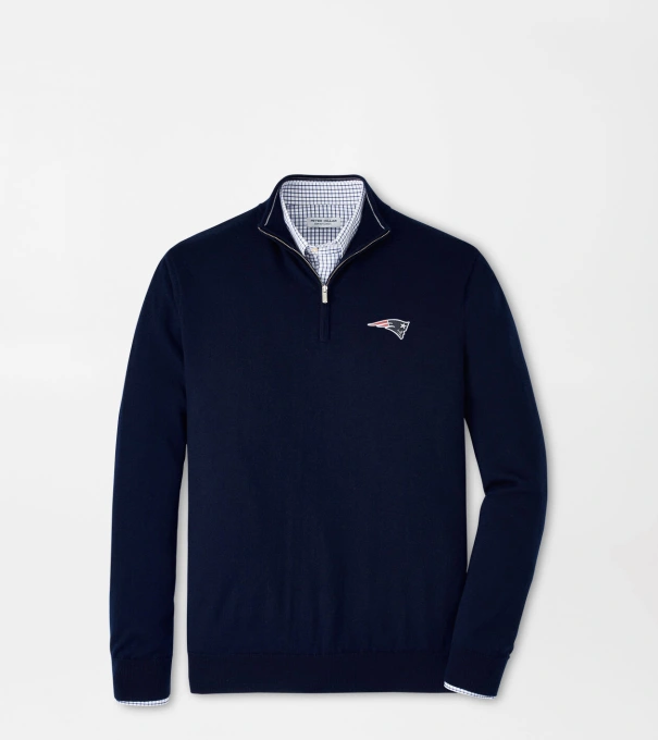 New England Patriots Autumn Crest Quarter-Zip in Navy