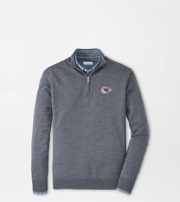 Kansas City Chiefs Autumn Crest Quarter-Zip in Charcoal