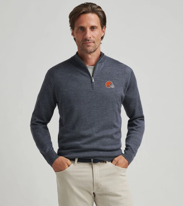 Cleveland Browns Autumn Crest Quarter-Zip in Charcoal