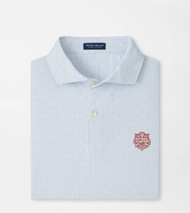 Indiana National Champions Alder Performance Jersey Polo in White
