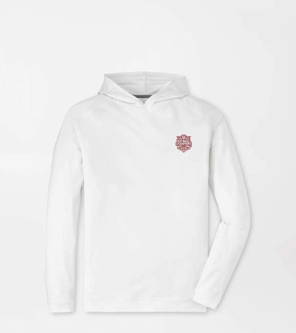 Indiana National Champions Pine Performance Hoodie in White