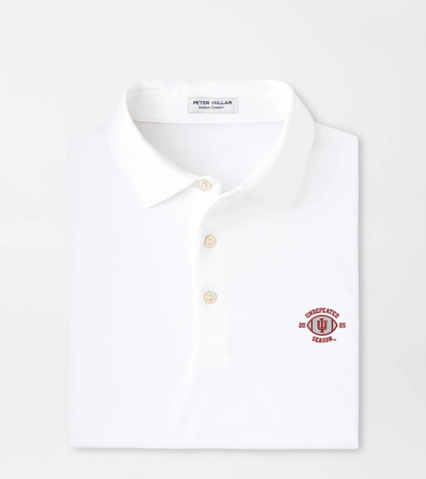 Indiana Undefeated Solid Performance Jersey Polo in White