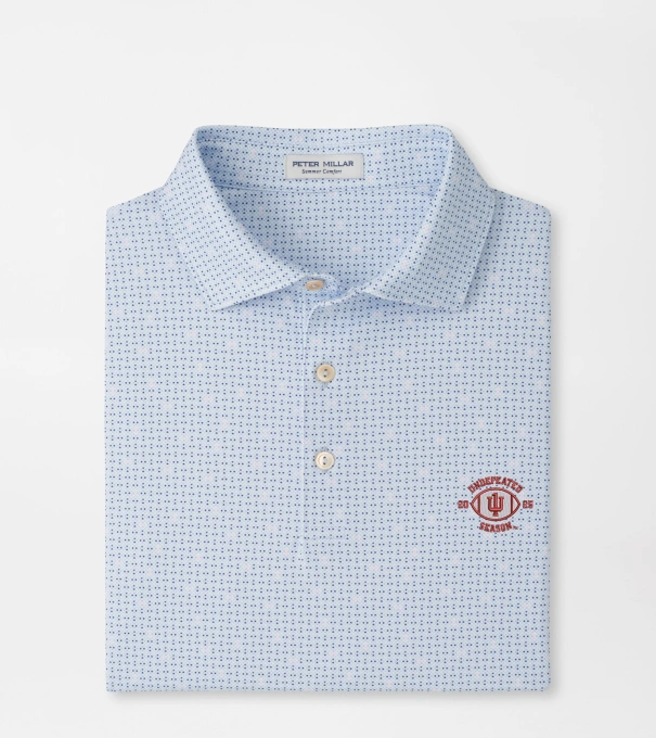 Indiana Undefeated Ashgrove Performance Jersey Polo in Stream Blue