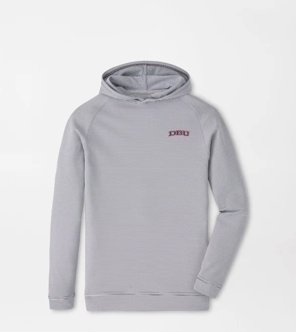 Dallas Baptist University Pine Youth Sugar Stripe Performance Hoodie in Iron
