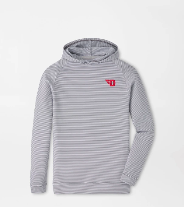 University of Dayton Pine Youth Sugar Stripe Performance Hoodie in Iron