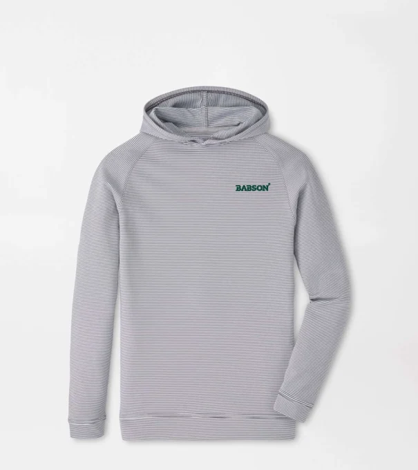 Babson Pine Youth Sugar Stripe Performance Hoodie in Iron