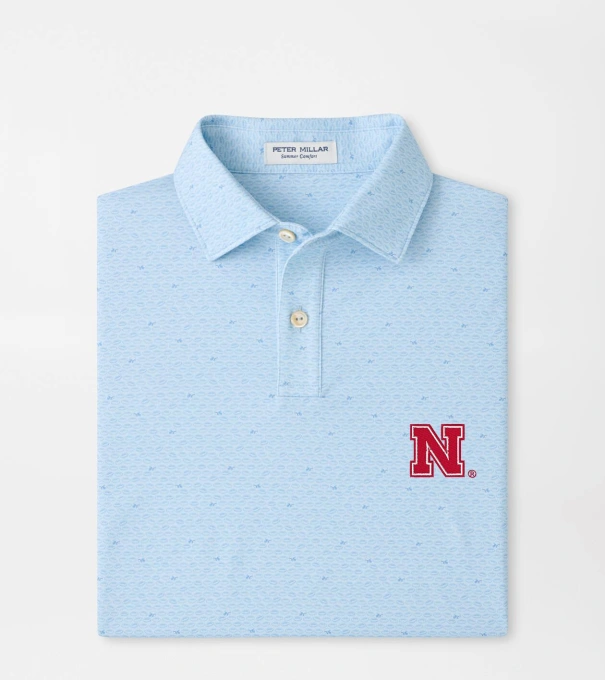 Nebraska On The Ball Youth Performance Jersey Polo in PALE BLUE