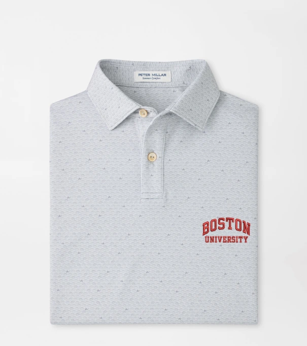 Boston University On The Ball Youth Performance Jersey Polo in British Grey