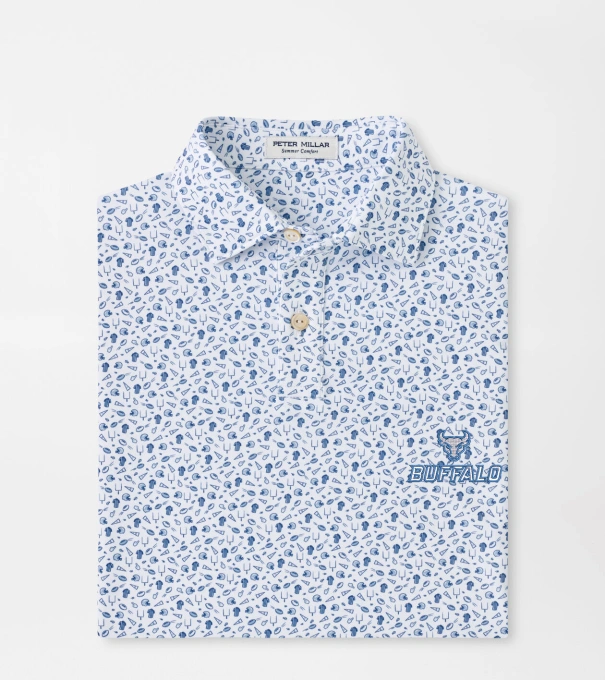 University at Buffalo Kick Off Youth Performance Jersey Polo in Blue Frost