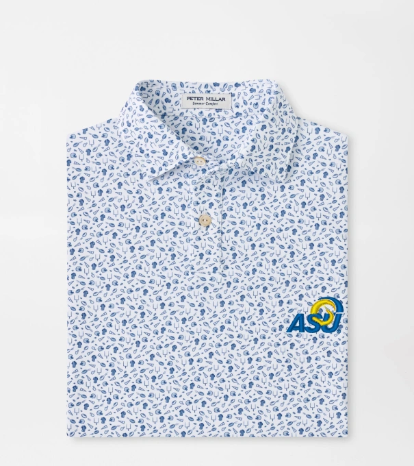 Angelo State University Kick Off Youth Performance Jersey Polo in Blue Frost