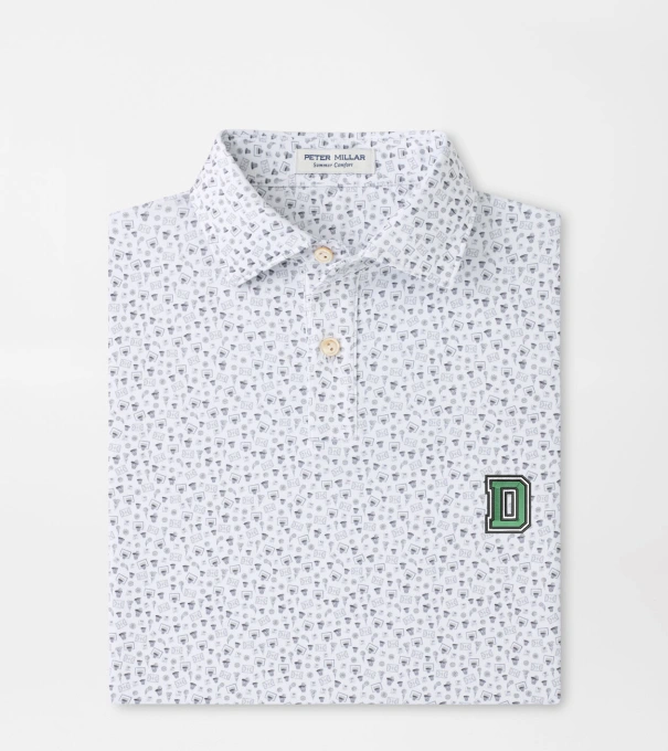 Dartmouth Buzzer Beater Youth Performance Jersey Polo in White