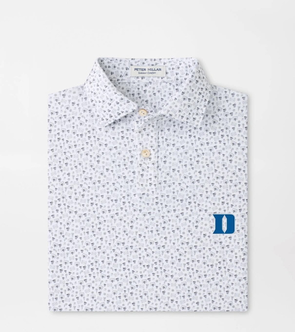 Duke University Buzzer Beater Youth Performance Jersey Polo in White
